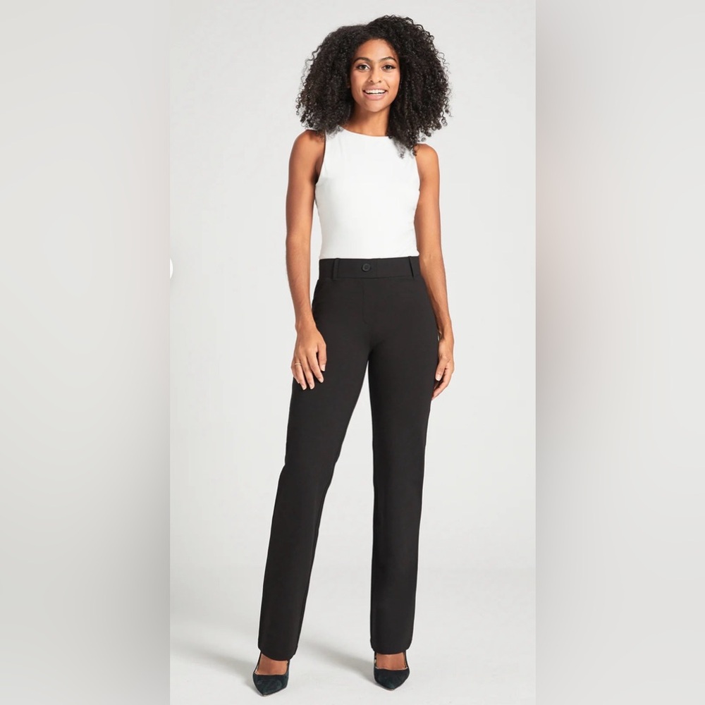 Betabrand Black Straight Leg Women's Pants